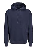 Jack & Jones Jjebradley Sweat Hood Noos Pls Sudadera con capucha, Hombre, Navy Blazer, 3XL Grande