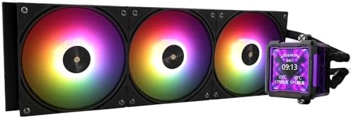 Thermalright FW PRO 360 ARGB Black AIO CPU Liquid Cooler,IPS LCD Screen with 320 * 320 Resolution,for AM4/AM5,Intel LGA1700/1851,’2.73 inch’Magnet-Absorbent LCD Screen for Images