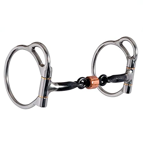 Reinsman 251 Trail Dee 3-Piece Smooth Sweet Iron Snaffle With Copper Roller; Stage A #TOP1