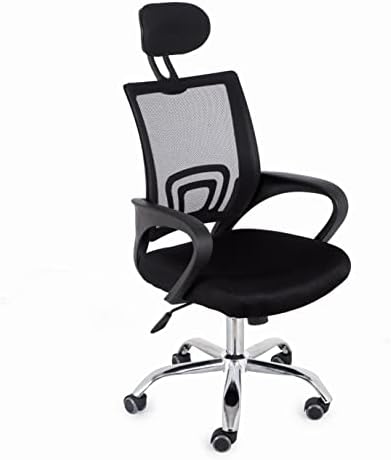 Comfty Mesh Office Chair with Mid Back and Chrome Base, 39.73”-40.91”, Black