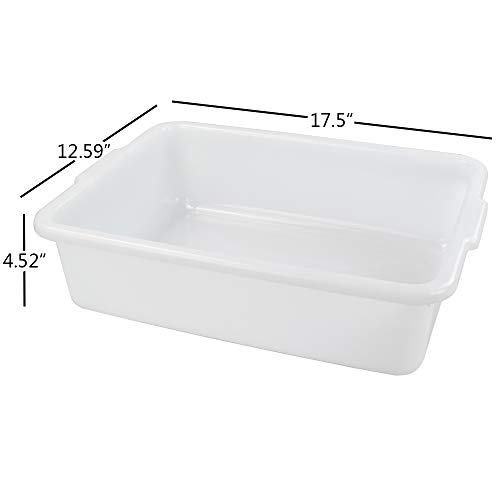 Lot de 4 bacs à vaisselle de 13 litres de couleur blanche