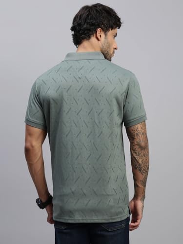 Image of Lux Nitro Men's Polo T-Shirt with Pocket | Cotton Rich Brasso Jacquard | Modern Relaxed Fit | Casual & Smart Wear