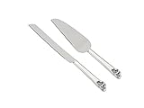 besteck versilbert oder silber Versilbert anlaufgeschützt Tortenheber + Messer mit Kristallsteinchen Herz 29/33cm versilbert