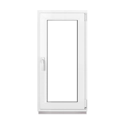 Framex Kellerfenster Fenster Kunststofffenster Weiß Breite x Höhe 60 x 120 cm (600 x 1200 mm) 2-fach (32 mm) Dreh Kipp DIN Rechts - Premium - Alle Größen