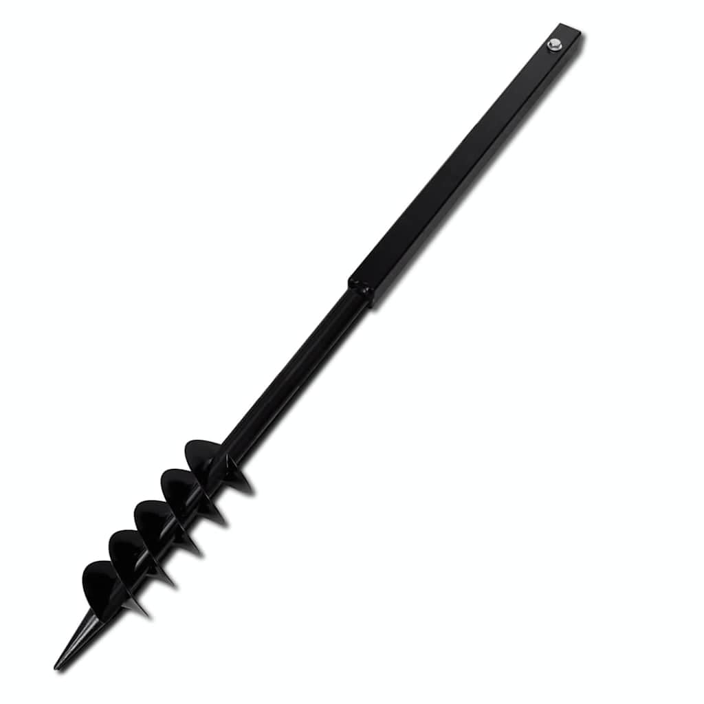 Erdbohrer mit Griff 80 mm Schneckenbohrer und 5 m Verlängerungsrohr aus stabilem Stahl für Garten, Erde, Pflanze, Baum, Zaun und Pfosten mit Schrauben und Zubehör