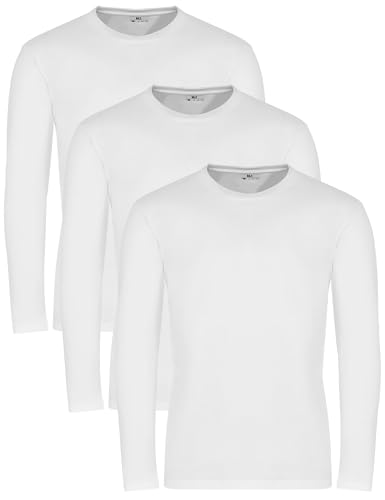 Vestibilità: le maniche lunghe da uomo Basic dal taglio classico e dritto (Regular Fit) con scollo rotondo sono combinabili in modo versatile grazie al loro design semplice e sono adatte sia come maglietta intima che per il tempo libero