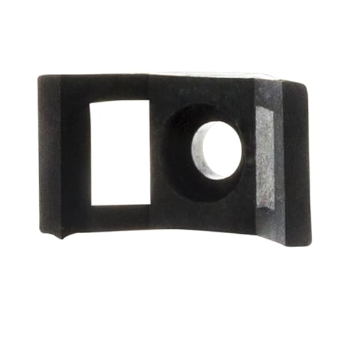 Zenitech - Lote de 20 Bases Atornillables - Negro - Fijación Sólida de Tubos con Abrazadera - Compatibilidad con Varios Diámetros - Instalación Rápida - Dimensiones 5 cm - Cantidades Flexibles