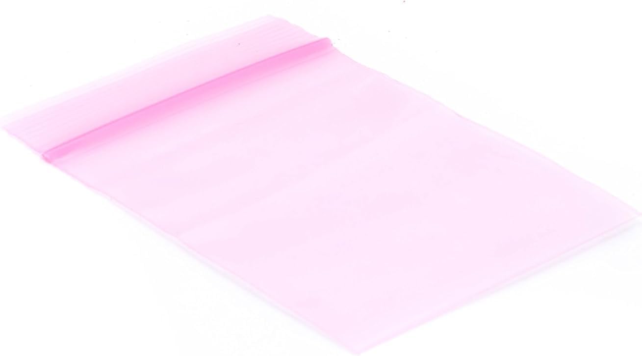 100 PCS Pink Anti Static Zip Bags, 5mil Thick ESD Shielding Bags for Electronics, Reusable (8 * 12cm,Pink)