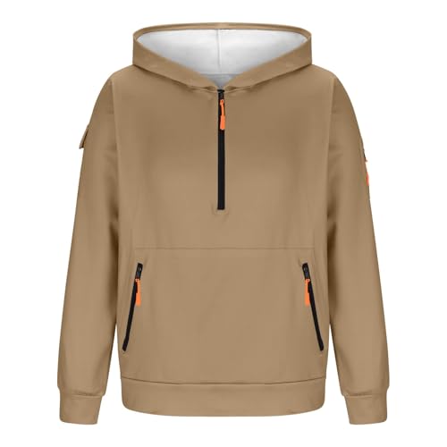 Hoodies for Men Fall 2025 Trendy Oversized Pullover Long Sleeve Jackets Hooded Plus Size Sweatshirt with Pockets3