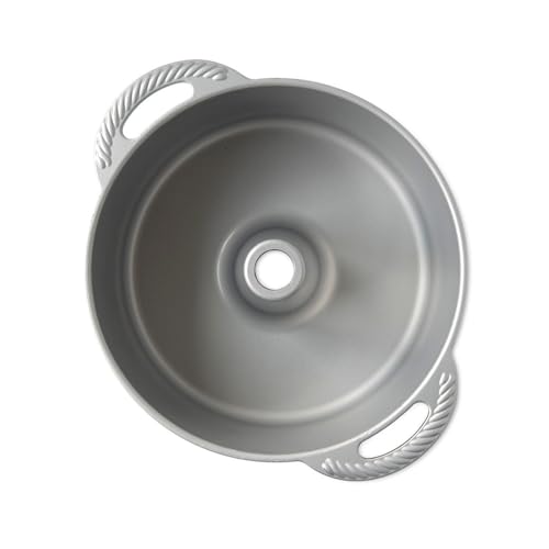 Image of Nordic Ware Classic Cast Pound Cake, Nonstick 10 Inch One Piece Pan - Great for Angel Food, Coffee Cake, 18 Cup - Graphite