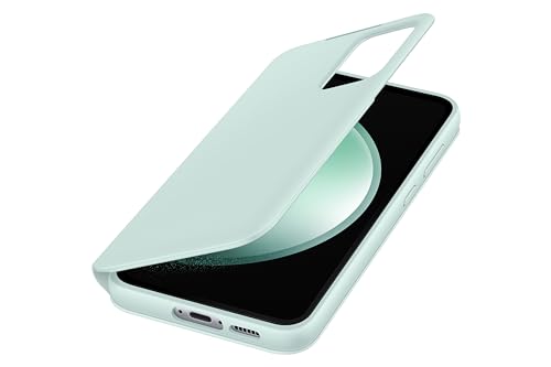 Image of Samsung Galaxy S23 FE S-View Wallet Phone Case, Protective Cover with Card Holder Slot, Finger Tap Display Window, US Version, EF-ZS711CMEGUS, Mint