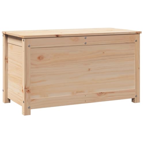 Teenpull Baúl de madera maciza de pino 80 x 40 x 45,5 cm con muelle de gas, espacio de almacenamiento para salón, dormitorio, pasillo, marco de madera estable, almacenamiento compacto para orden y