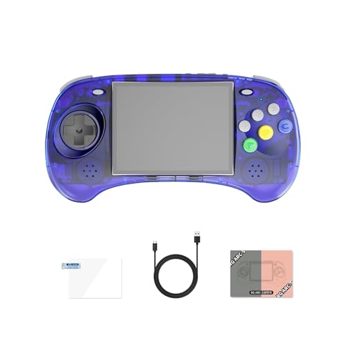 Ujjdwiurgh Consola de Juegos PortáTil RG ARC-S 256G 4 Pulgadas IPS Operativo Linux DiseñO de Seis Botones Reproductores de Video Retro Compatible con Manejar con Cable A