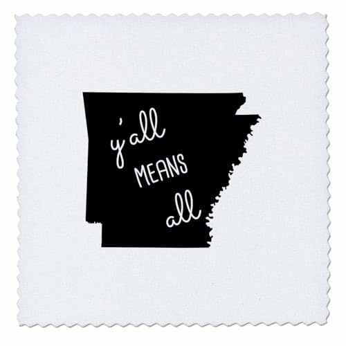 3dRose Yall Means All Inside the State of Arkansas 12x12 inch Quilt Square