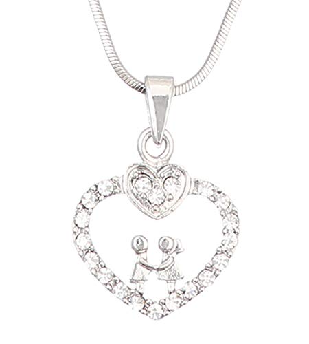 Joyas Forever Together para niñas que celebran el amor de hermanos con colgante de corazón