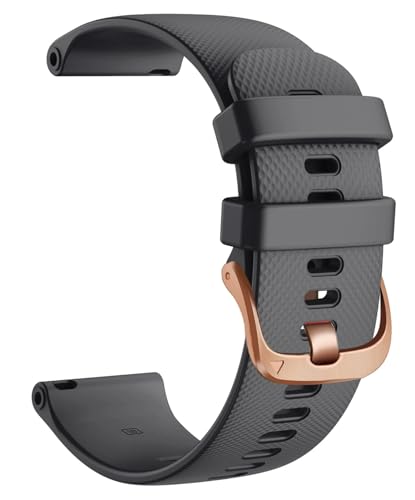 Bracelet en silicone pour Garmin Venu 2 22mm noir montre sport SQ