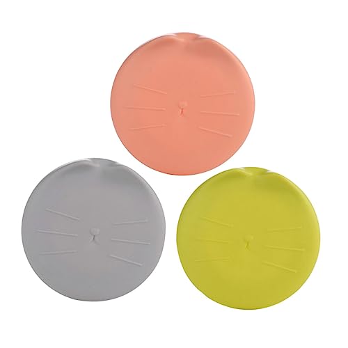 MERRYHAPY 3pcs Flexible Pet Food Can Lids Sealing Covers for Dog Cat Food Cans Material Easy to Use Leak Freshness Seal Grey