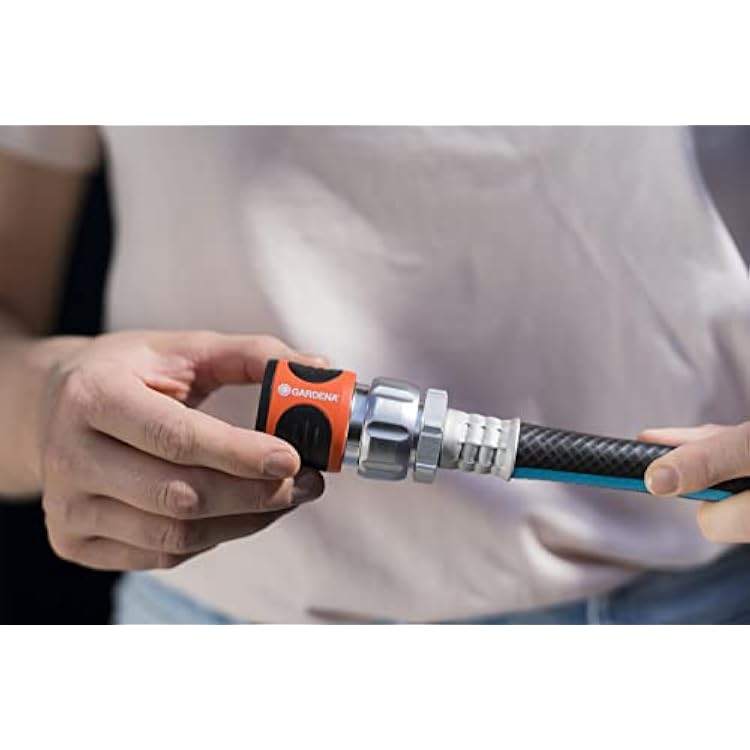 GARDENA Metal Alloy Hose Connector with Water Stop