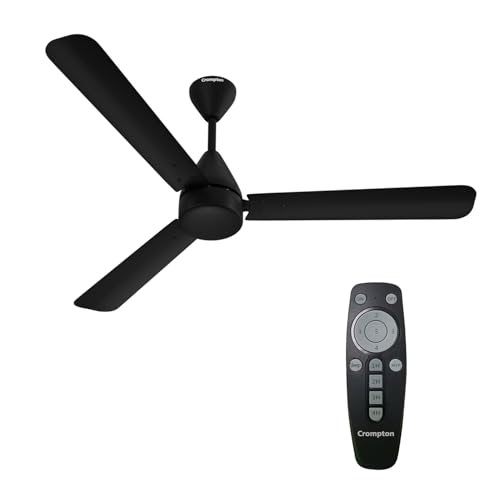 Crompton Energion Hyperjet 1200mm BLDC Ceiling Fan | Point Anywhere Remote Control | BEE 5 Star Rated Energy Efficient | Superior Air Delivery | Anti-