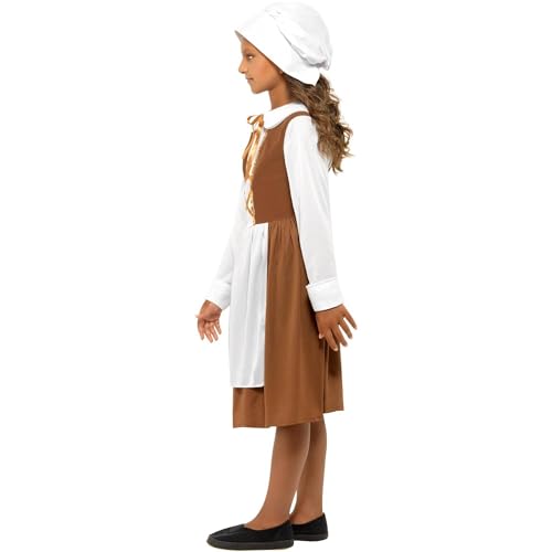 Disfraz Tudor para niña, color marrón mediano miniatura 4