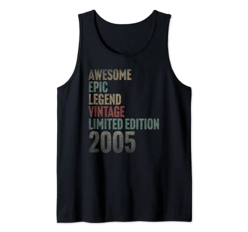 Est 2005 Limited Edition 18th Birthday Gifts 18 Year Old Camiseta sin Mangas