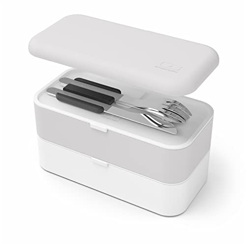 Monbento 50300002 Cutlery Set Mb Slim Box Onyx For Lunch Box - 3 Pieces Fork Knife Spoon - Flatware Set Work Lunch Packing - Suitable For Mb Original & Mb Square Bento Boxes thumb #3