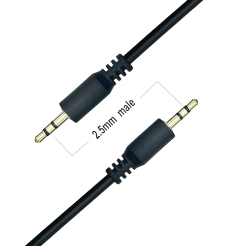 Cable de audio 2.5mm macho a macho 3.3ft 2 unidades miniatura 2