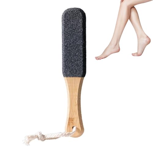 Callus Remover Foot Scrubber, Professional 5-Sided Pedicure Foot File with Wooden Handle & Carbide Silicon Material, Dead Skin Rasp Exfoliator for Feet Care