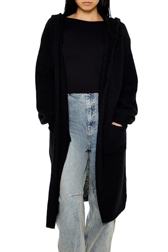 Image of Forever 21 Women's Hooded Cardigan Sweater