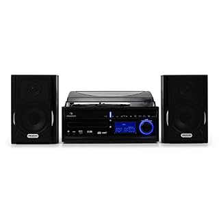 AUNA DS-2 - Chaîne stéréo, Platine Vinyle, Lecteur CD, Récepteur Radio, Entrées USB/SD, Fonction enregistreur MP3… – Image 3