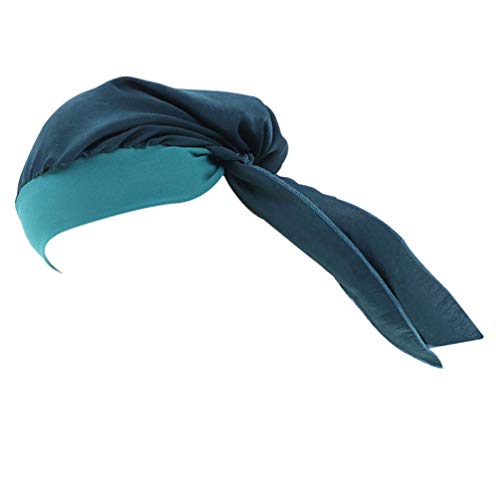 KESYOO Envoltório da Cabeça Do Turbante Cachecol Chiffon Elástico de Cauda Longa Headwraps Cabelo Lo