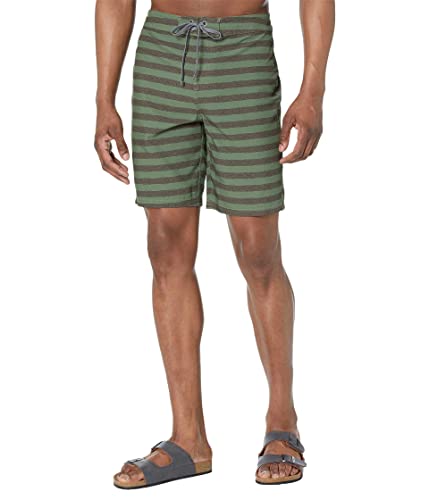 Prana Men's Standard Riveter Boardshort-9 Inch Inseam, Algae Stripe, 38Wx9L #TOP30