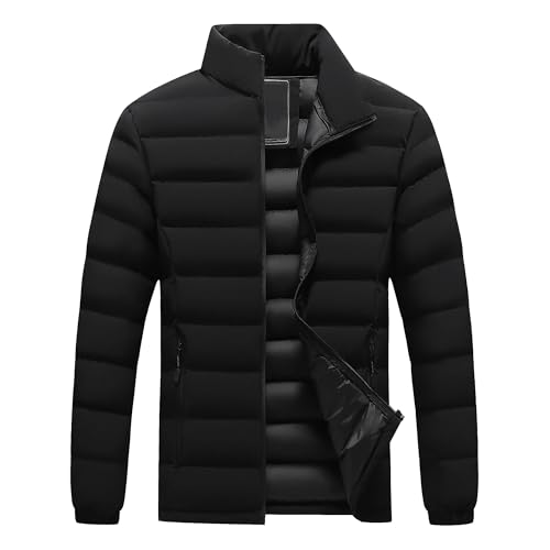 Parka isolée lourde pour homme avec col montant | Manteau hiver grande taille