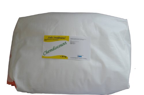 Preisvergleich Produktbild 25kg (Back-) Soda als Strahlmittel Strahlgut zum Sodastrahlen, Backsodastrahlen, Strahlsoda