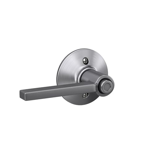 Schlage F40 LAT 626 Latitude Door Lever with Standard Trim, Bed & Bath Privacy Lock, Satin Chrome by SCHLAGE - Image 3