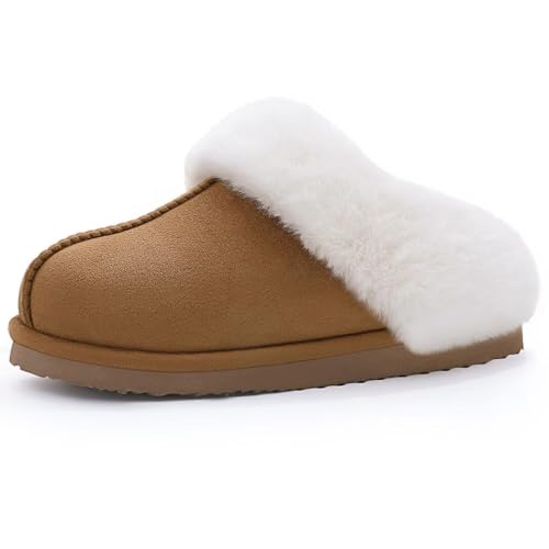 Litfun-Fuzzy-House-Slippers-for-Women-Fluffy-Memory-Foam-Suede-Slippers-with-Faux-Fur-Collar-Indoor-Outdoor 311fZffTLJL