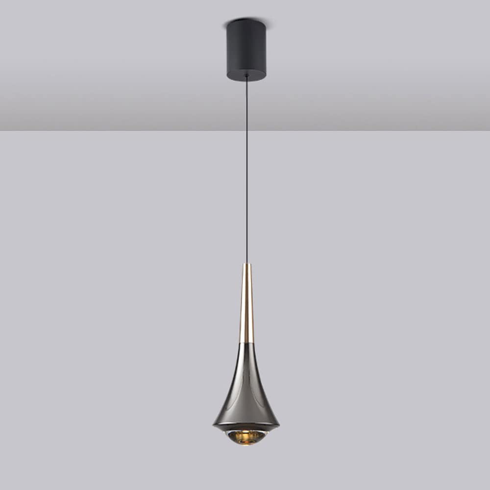 Luz colgante de lágrima de cristal creativa de alta gama para decoración elegante de comedor