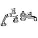Newport Brass 3-1607/03W Miro Triple Handle Roman Tub Faucet with Handshower and Metal Spoke Handles, Weathered Brass