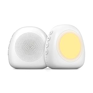 Portable White Noise Sound Machine with Night Light, 17 Soothing Sounds for Sleeping, Rechargeable White Noise Machine for Baby, Adults, Kids