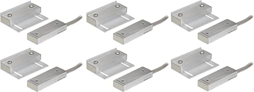 Image of Seco-Larm SM-4601-L3Q Pack of 6 Industrial Wide-Gap Magnetic Contact Switches, 3 inch Operation Gap NO /NC, Open /Closed Loop (3 Wires)