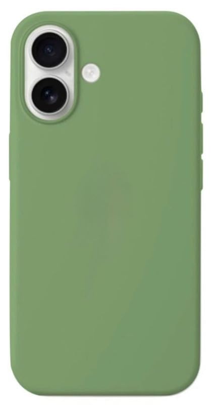 Image of Premium Liquid Silicone Case for iPhone 16 Plus - Slim Full Body Protective Back Cover with Soft Microfiber Lining, Anti-Slip Grip Scratch Resistant Phone Case (Pastel-Green)