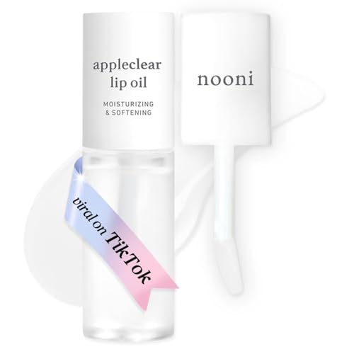 Image of NOONI Korean Lip Oil - Appleclear | Long-Lasting, Moisturizing, Plumping, Revitalizing for Dry Lips, Waterproof, No Peel Off, Hydrating Lip Stain, Nourishing Crystal Clear Stocking Stuffers 0.12 FL Oz