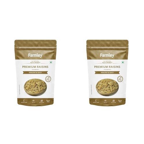 Image of Farmley Raisins Seedless I 200g,I Kishmish, Dry Fruits Source Of Potassium, Healthy & Nutritious (Pack of 2)
