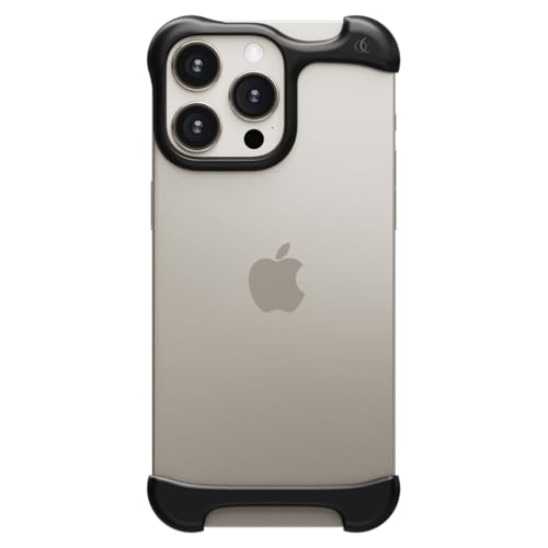 Arc Pulse Compatible with iPhone 16 Pro Phone Case (2024), Minimalist Protective Shock Absorption Aerospace Grade Aluminum Shells + Elastomer Inlays Easy Fit 6.3 inch (Aluminum Matte Black)