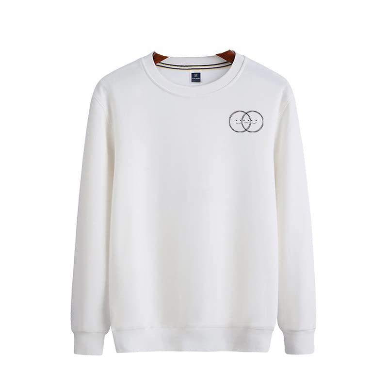 Sweat à capuche pour homme vert uni en coton confortable avec col rond et grandes lettres