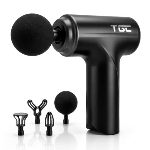 Image of Massage Gun For Pain Relief Deep Tissue - Portable Handheld Body Massager for Muscle Recovery & Pain Relief - 6 Speed Levels, 4 Specialized Heads for Back, Legs & Athletes 1 Month Warranty (Multicolour)