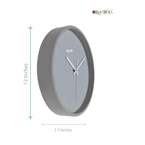 Image of Olive Tree Wall Clock 12 inch Silent Quartz Decorative Multicoloured Wall Clock Non-Ticking Classic Clock Battery Operated Round Easy to Read for Room /Home /Kitchen /Bedroom /Office /School - 9019