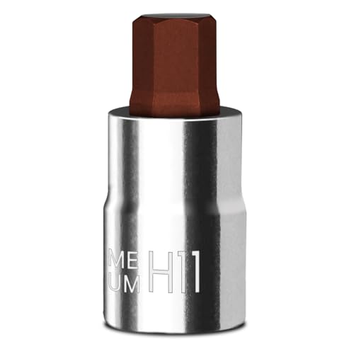 BLACKROBOT 11 mm Hex Bit Socket 1/2 Inch Drive H11 Allen Key Socket Metric Full Polished S2 Steel Head Made For Repairing
