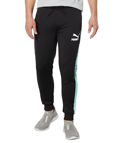 PUMA T7 Sport Track Pants noir menthe jogging homme taille MD
