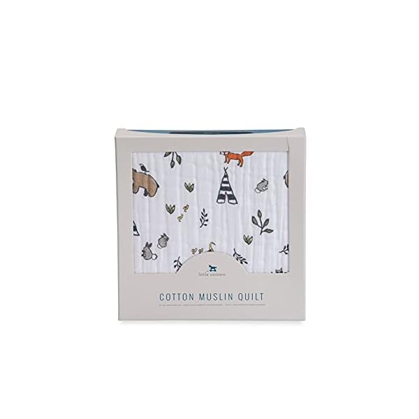 Little Unicorn | Baumwoll-Musselin Steppdecke ( Forest Friends ) , 1 pack – Bild 8